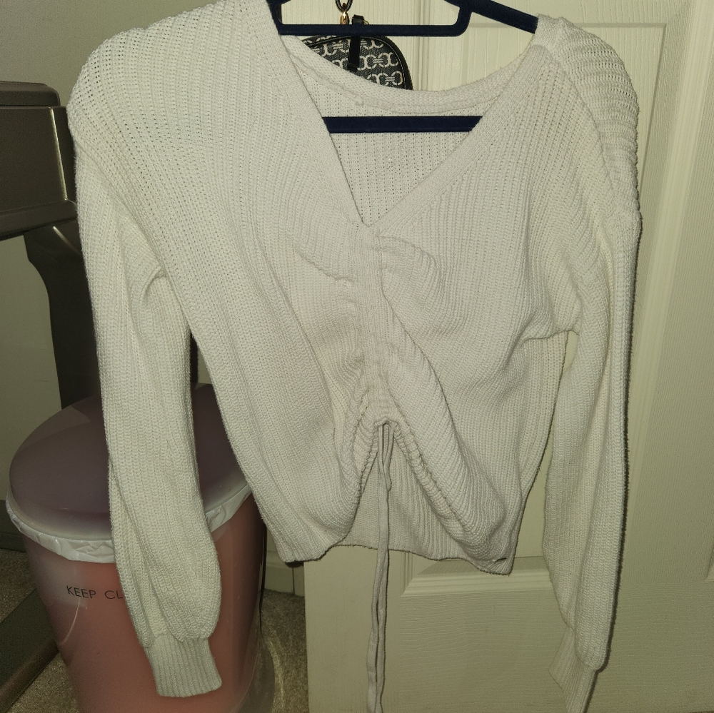 Hollister cinched tie sweater